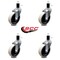 Service Caster 4 Inch Thermoplastic Rubber Wheel 1-3/4 Inch Expanding Stem Caster SCC, 4PK SCC-EX05S410-TPRS-134-4 - alternate 5